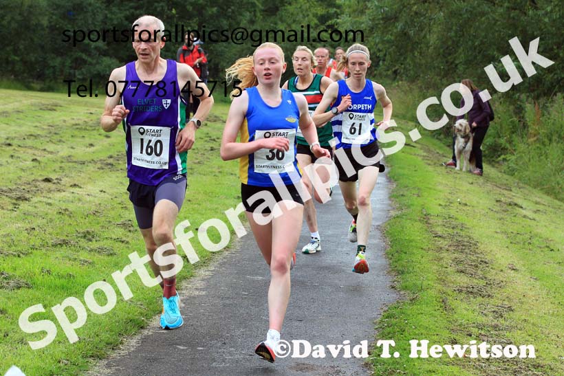 Womens and Mens Over-50s 2023 Sunderland 5k Road Race, July 20th.  Photo: David T. Hewitson/Sports for All Pics